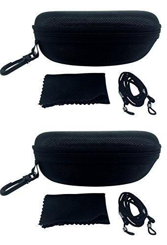 FALINGO Brillenetuis Hardcases XXL schwarz 2 Stück 170 x 80 x 60 mm stoßfest Cover
