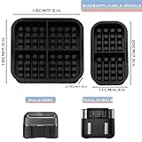 MORAINJAY 2 Pack Silicone Waffle Moulds,Air Fryer Accessories,Waffle Mould Compatible with Air Fryer Philips N350,Tefal EY9018,Baking Tools Dishwasher Safe - Image 2