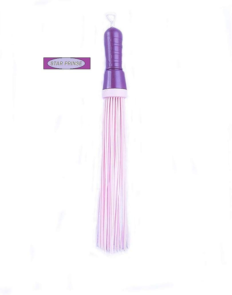 STAR PRINSE Plastic Bristle Broom,Bathroom Cleaner Broom (Pack of 1) (Color May Vary) (B07YWMDD1F) Amazon Price History, Amazon Price Tracker