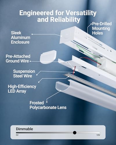 Luz LED regulable Sunco 4 pies, 3 temperaturas color miniatura 6