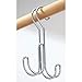 iDesign Classico Over the Rod, Closet Accessory Organizer for Ties, Belts, Handbags, Fashion Jewelry - 2 Hooks, Chrome