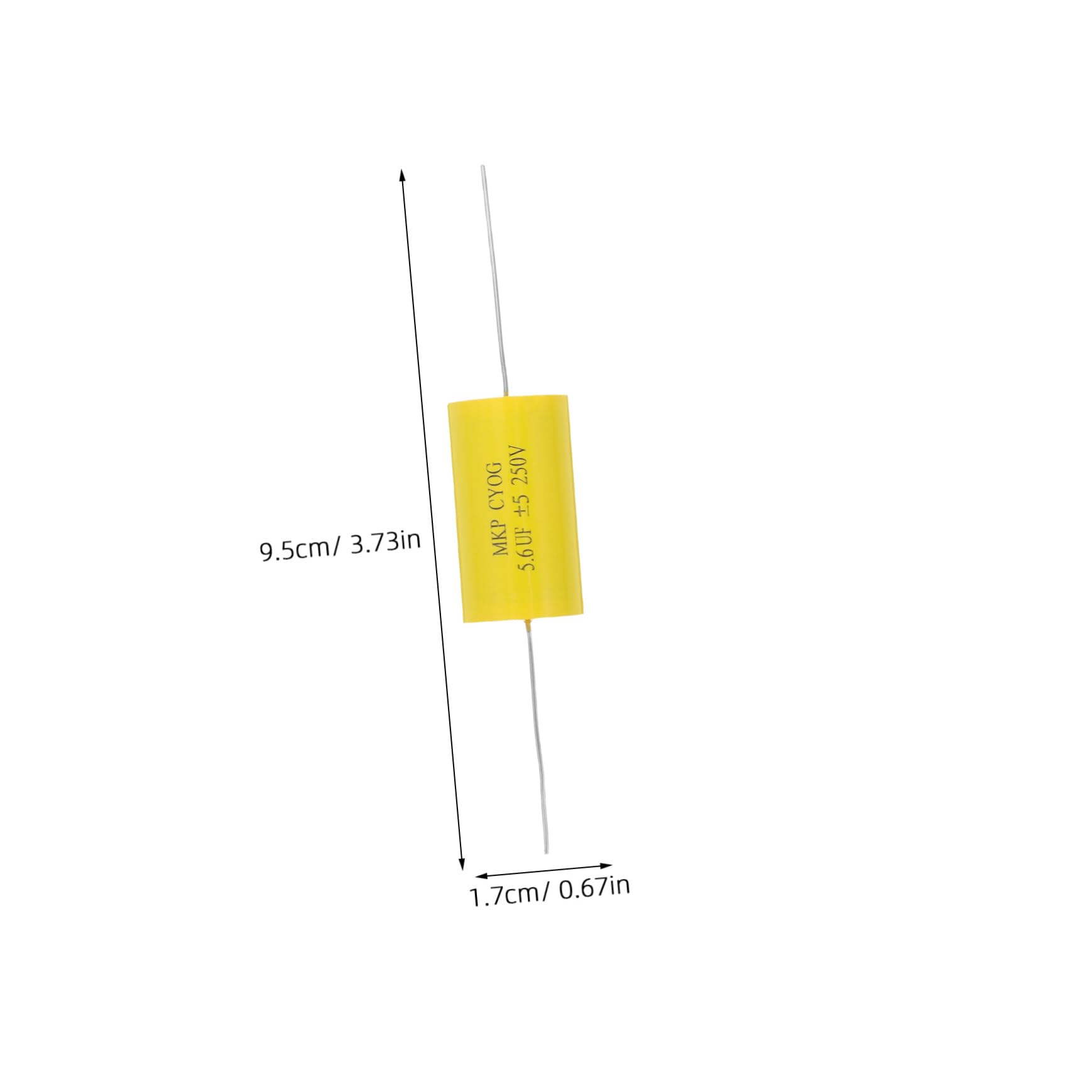 Nuobesty Condensatore Divisore Di Frequenza 2 Pezzi Crossover Audio Assiale 4.7Uf Condensatore a Film Per Altoparlanti Tweeter Con Prestazioni Autoriparanti E Bassa Perdita Per Home Audio E -Fi