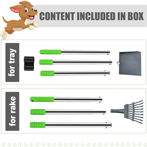 Niubya-Pooper-Scooper-for-Dogs-Metal-Poop-Scooper-Tray-and-Rake-Set-with-Adjustable-Long-Handle-Dog-Pooper-Scooper-for-Pet-Waste-Removal Niubya Pooper Scooper for Dogs Metal Poop Scooper Tray and Rake Set with Adjustable Long Handle Dog Pooper Scooper for Pet Waste Removal