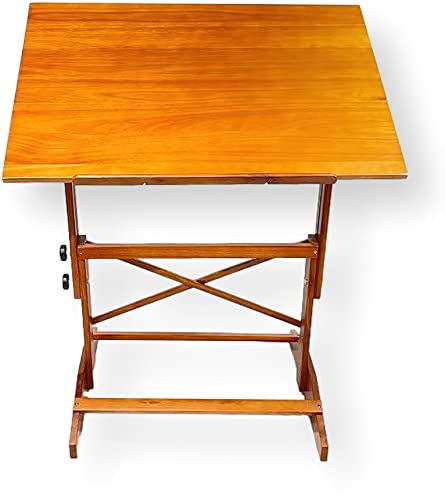 Alvin Shop607 Pavilion Drafting Art Table Base, Base Only; Solid Wood Construction; Adjustable Height And Angles; 24" Pencil Ledge; Not Assembled #TOP4