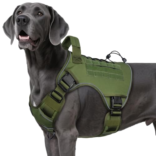 WINGOIN Tactical Dog Harness for Extra Large Dogs, Heavy Duty No Pull Dog Harness with Handle...