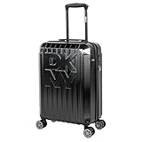 DKNY - Maletas De Viaje Cabina 55x40x20 Equipaje De Mano Avion Trolley Cabina Duradero Ligero Ruedas Silenciosas ., Negro