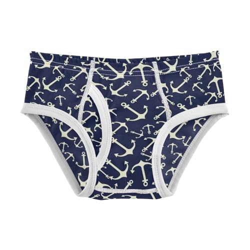 Boys' Exclusive Briefs Toddler Underwear 95% Combed Cotton Boxerbriefs 2T Nautical Anchor Pattern 47