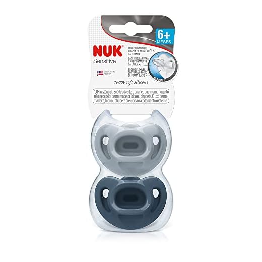 NUK Kit C/ 2 Chupetas Sensitive Soft Fashion 100% Silicone Boy S2