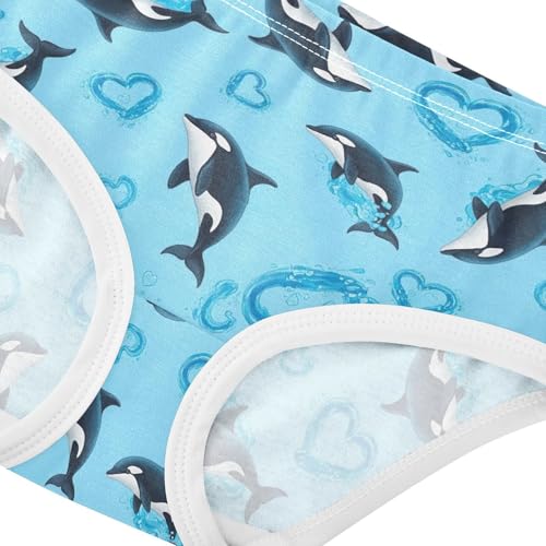 Joisal Colorful Toddler Girls Underwear 2t Cotton Panties Little Girl Cute Dolphins Light Blue Kids Undies Briefs4