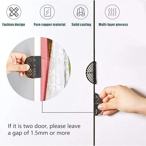 MOROBOR Solid Copper Finger Edge Pull, 2PCS Leaf Shaped Cabinet Handles - Image 4