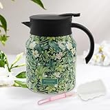 34Oz Vintage Floral Pattern Tea Thermol, Thermal Tea Pot with Infuser, Household Insulated Tea Kettle with Lid, Stainless Steel Thermal Carafe for Hot Drinks
