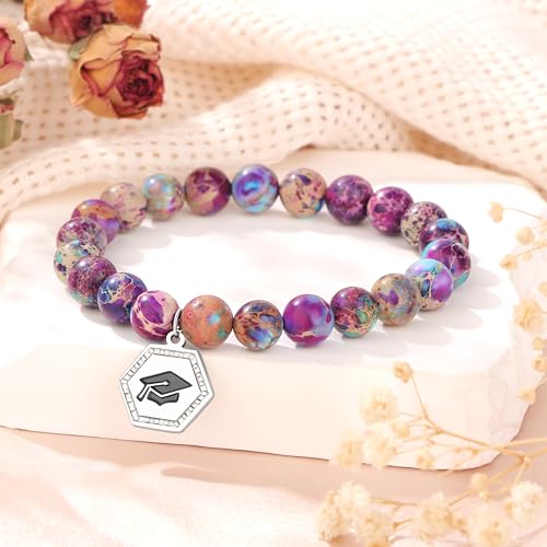 Image of Joycuff Graduation Gifts for Her Him Class of 2026 Graduation Bracelets Inspirational Graduation Compass Bracelet for Women College Graduation Gift for Him Her