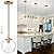 Bagood 10 Inch Globe Pendant Light Gold Mid Century Pendant Light Adjustable Hanging Light Fixture Globe Pendant Lights Kitchen Island Clear Glass with Brass Finish for Dining Room