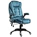 Vinsetto Massagesessel Chefsessel mit Massagefunktion höhenverstellbarer Drehstuhl ergonomischer Gamingstuhl Bürostuhl Massage Blau 67 x 74 x 107-116 cm