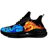 Fire Ice Dragon Shoes for Men Women,Athletic Running Tennis Walking Sneakers Red Blue Size 7/8.5