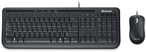 Microsoft – Wired Desktop 600 – Ensemble clavier et souris filaire, compatible Windows et macOS (Clavier AZERTY français) – Noir (APB-00007)