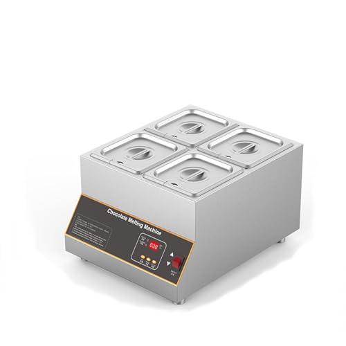 FJZFU Temperadora de Chocolate, Olla para Derretir Chocolate, Chocolatera Electrica, Control de Temperatura de 0 ℃ ~ 85 ℃ con Control Digital de Temperatura para Catering, Restaurante, Cantina