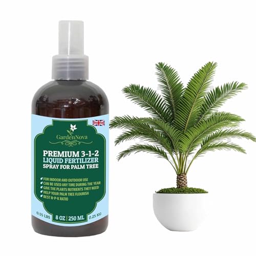 Professional Palm Tree Spray Fertilizer Mist for Home Gardening | 3-1-2 Gentle Blend Mist for Healthy Leaves & Growth | Essential Nutrients for Palm Trees - 8oz