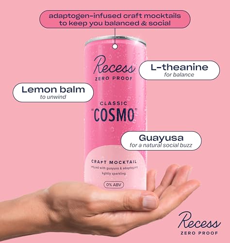 Image of Recess Zero Proof Non-Alcoholic Classic Cosmo Mocktail, 12 Pack