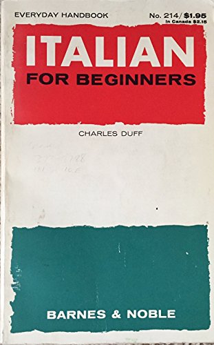 Italian for Beginners (Everyday Handbooks) B000H84182 Book Cover