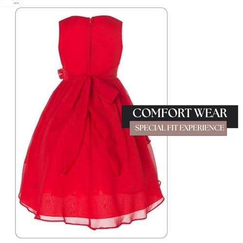 Image of Baby Girl's A-Line Knee Length Dress for Kids Girl 3 to 9 Years Old