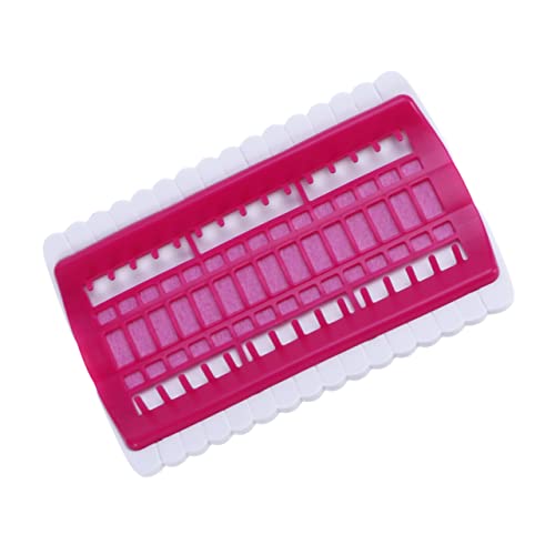 KONTONTY Upgrade Your Craft Space 30 Pocket Embroidery Floss Organizer Cross Stitch Thread Holder Thread Cards Plastic PVC Rose Red