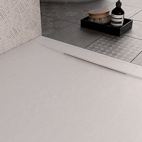 Olimpo Docce - Piatto Doccia In Marmoresina Bianco Effetto Pietra Cemento Vincent - 70X110 - 5