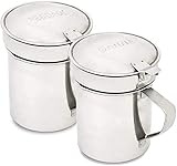RusticHome Pack 2 Aceiteras Para Aceite Usado Acero Inoxidable Para Cocina 550ML Con Filtro Metálico/Recipiente Para Aceite Usado de Cocina y Grasa/Grasera Cocina Metálica 550ML 2Uds