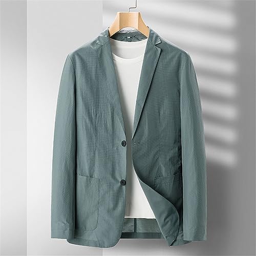 Summer Ultra Thin Blazer Single Layer Unlined Sunscreen Casual Suit Jacket for Men2