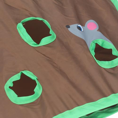 Brinquedo interativo de túnel de gato com 9 furos, dobrável, portátil, divertido para redução solitá