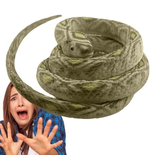 Serpent en caoutchouc – Faux serpent haute simulation, blague de serpent pour éloigner les oiseaux | Serpents d'Halloween longs, flexibles et durables, décoration réaliste pour éloigner les oiseaux po