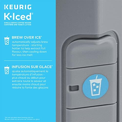 Keurig K-Iced Single Serve K-Cup Pod Coffee Maker, Featuring Simple Push Blue Button Brew Over Ice, Grey - 2
