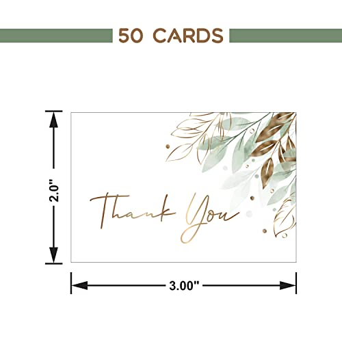 Image of Clickedin - 50 Pieces Thank You Greeting Cards and Tags for All Occasion