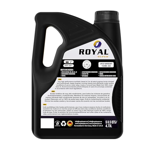 Aceite Motor Semi Sintético 10W-30 Para Vehículos A Gasolina 5 US Quarts miniatura 2