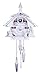 River City Clocks White Cuckoo Clock with Silver Accents
