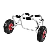 lyrlody 80kg Kanuwagen Kajakwagen Bootstrailer Transportwagen Bootswagen mit 10 Zoll großen Rädern für Kanu- und Kajakliebhaber