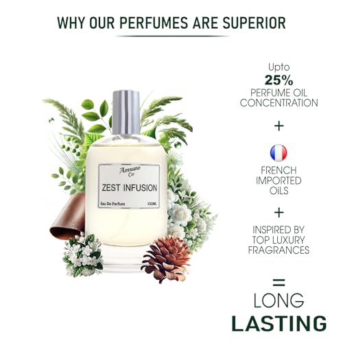 Image of Zest Infusion | Luxury Men Eau De Parfum | Leather White Floral Warm Spicy | Perfume Spray for Man | Strong & Long Lasting Fragrance | Luxury Gift for Him | 100 ml