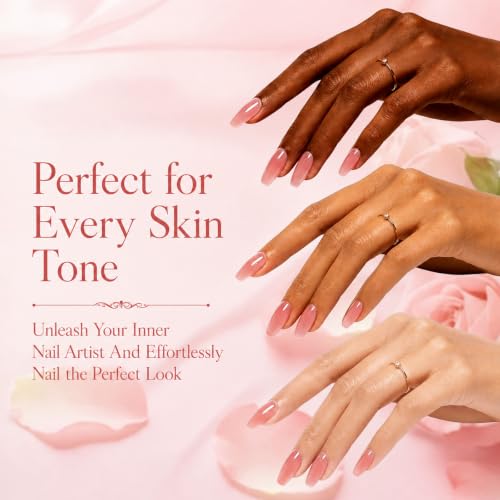 Image of Beetles Nude Gel Nail Polish Set, 6 Colors Nude Pink Jelly Gel Polish Kit