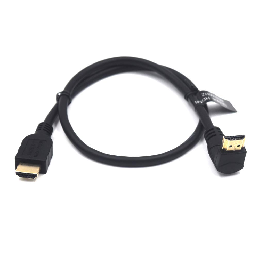 2 Feet Ultra HD HDMI 8K Cable, 90 Degree Down Angle HDMI 2.1 Version Male to Male High Speed Shield Cable for Xbox TV PS4 PS5 Switch, Support 8K@60HZ 4K@120HZ (Down-Straight)