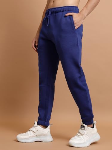 Image of Highlander Men's Slim Fit Joggers Trousers | Winter Wear Trousers | Solid | Mid-Rise| Trouser | Joggers
