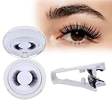 Magnetische Wimpern Natürlich Look, Tragbare Wimpern Magnetisch Set mit Applikator Kein Kleber Nötig Einfach zu Tragen und zu Entfernen, Wiederverwendbares Magnetic Lashes für Tägliches Make-Up
