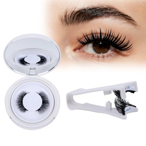 Faux Cils Magnetique Naturel Réutilisables avec Applicateur, Cil Magnetique Hypoallergénique Léger Confortable, Faux Cils Aimantés Facile à Porter et à Enlever avec Instructions