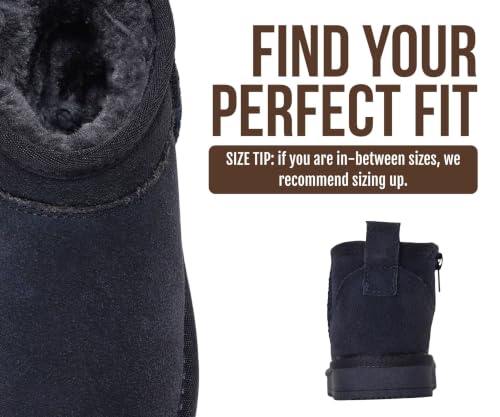 Image of Project Cloud Girls 100% Genuine Leather Non Slip Fur Lined Ankle Boots
