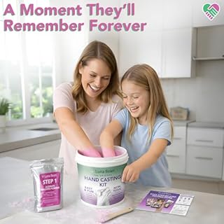 Luna Bean Hand Casting Kit – The Original Hand Mold Kit – Mothers Day Gifts for Mom - Anniversary Engagement Gifts for Women Men Wife Boyfriend Girlfriend Wedding Bridal Shower