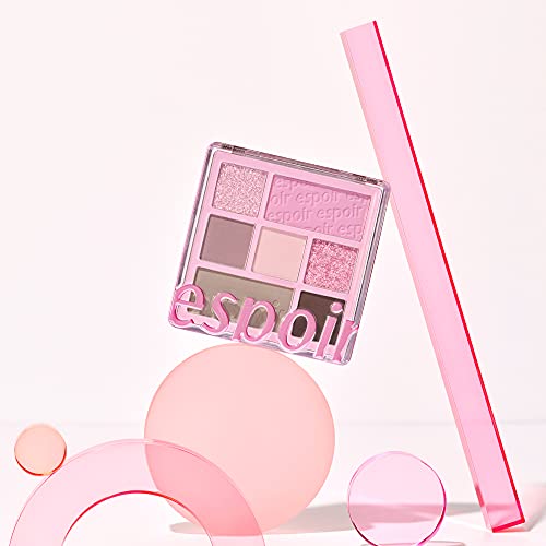Espoir Real Eye Palette #5 Apricot Me | Everyday Multi-Use Long-Lasting And Blendable 7 Colors With Sparkling Glitter For Eyeshadow Base And Cheeks Makeup | Warm, Cool, Neutrals | Korean Makeup #TOP7
