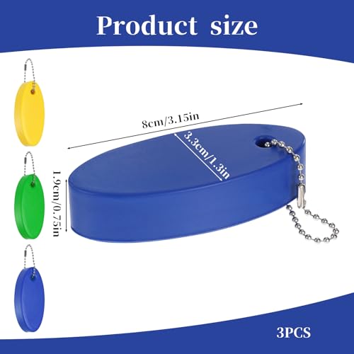 Image of Apausvcm 3 Pcs Foam Floating Keychain, Floating Boat Keychain Waterproof Surfboard Key Ring for Kayak Sailing Swiming