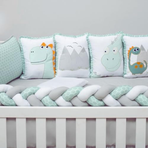 Kit Berço Americano 10 Peças Linha Baby Magia Dinos Menino Conforto Luxo