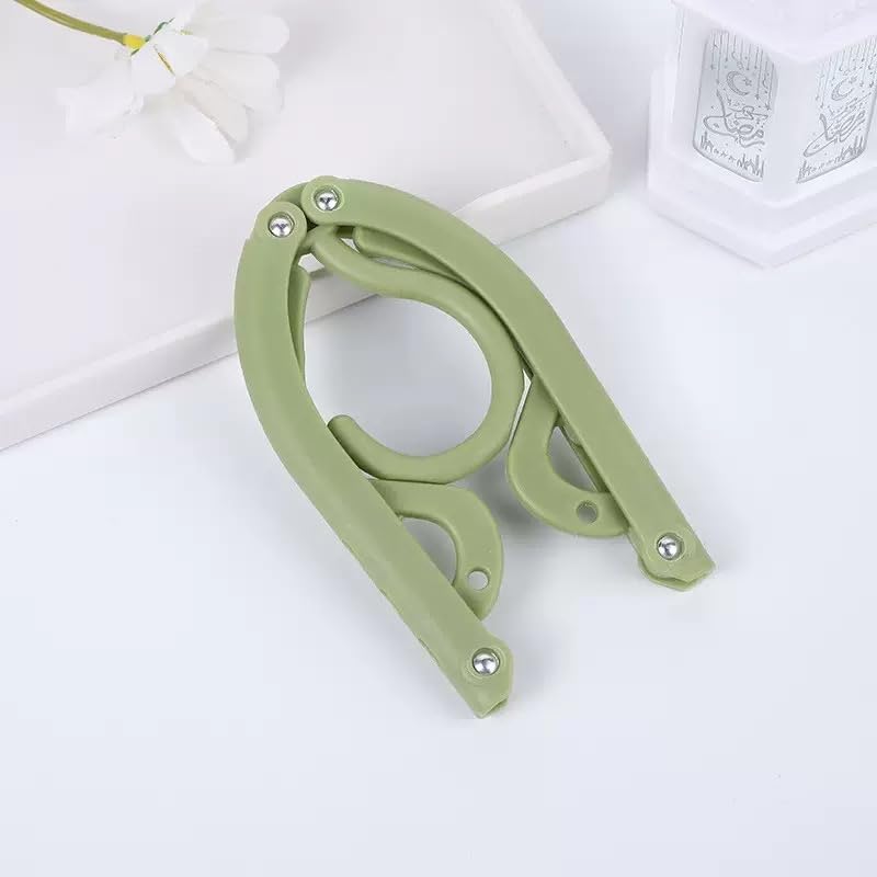 10pc Multiple Color Travel Hangers, Portable Folding Clothes Hanger Plastic Accessories Foldable Drying Rack for Camping Home Use