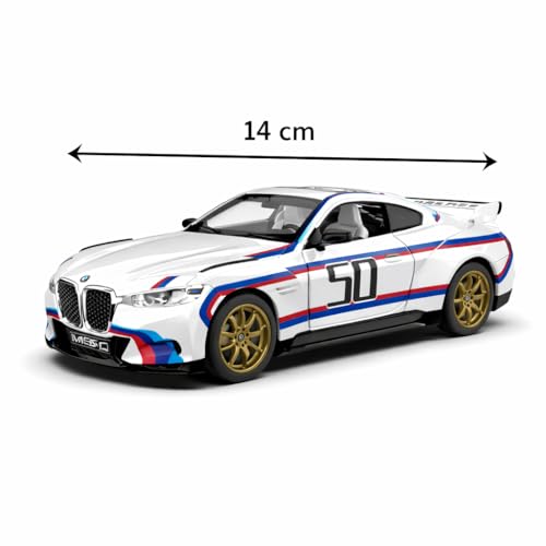 Image of Wizplex MSZ Official Licensed BMW 3.0 CSL Diecast Model Car 1:32 Scale | Light & Sound | Pull Back Action | Metal Sports Toy | Collectible Display & Gift