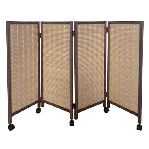 Écran de confidentialité pliable pour diviser une pièce | Paravent bambou occultant mobile